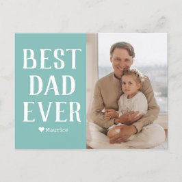 Enkel Modern Family Fars dag Photo Namn Helg Vykort
