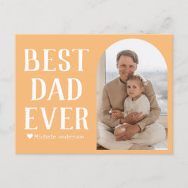 Enkel Modern Family Fars dag Photo Namn Helg Vykort