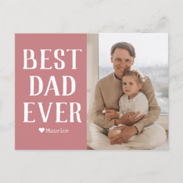 Enkel Modern Family Fars dag Photo Namn Helg Vykort