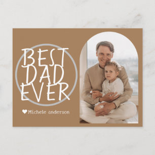 Enkel Modern Family Fars dag Photo Namn Helg Vykort