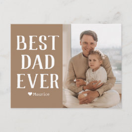 Enkel Modern Family Fars dag Photo Namn Helg Vykort