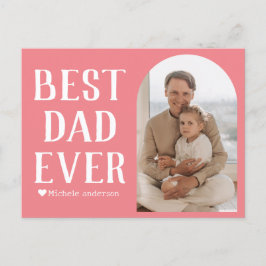 Enkel Modern Family Fars dag Photo Namn Helg Vykort