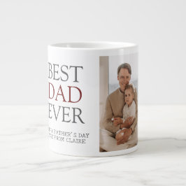 Enkel Modern Family Fars dag Photo Namn Jumbo Mugg