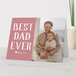 Enkel Modern Family Fars dag Photo Namn Kort