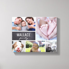 Enkel Modern Family-fotosamling Canvastryck