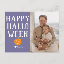 Enkel Modern Family Happy halloween Photo Namn Helg Vykort