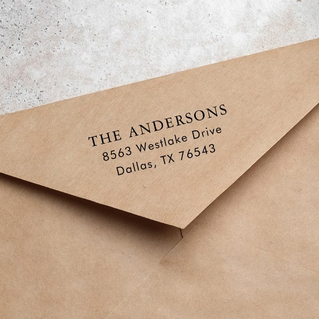 Enkel Modern Family Namn-Returadress Självfärgande Stämpel (Skapare uppladdad)