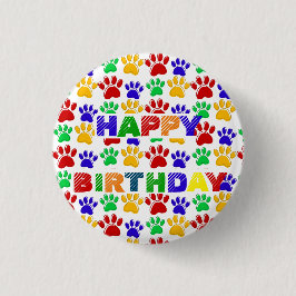 Enkel modern färglös födelsedagsfest av Tass-sälls Knapp