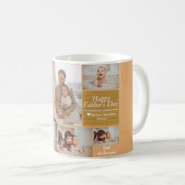 Enkel Modern Fars dag-fotofamiljesamling Bilbil Kaffemugg