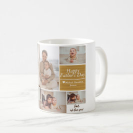 Enkel Modern Fars dag-fotofamiljesamling Bilbil Kaffemugg