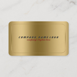 Enkel modern Faux Guld-metalldesign 2 Visitkort