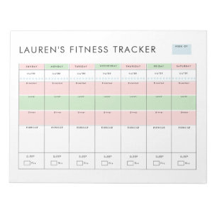 Enkel modern Fitness Tracker Anteckningsblock