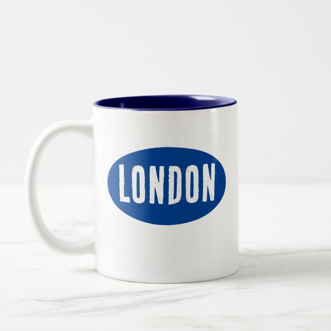 Enkel modern Font Design England London Mugg (Vänster)