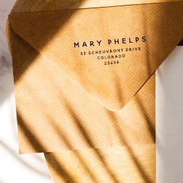 Enkel modern formell Returadress Självfärgande Stämpel