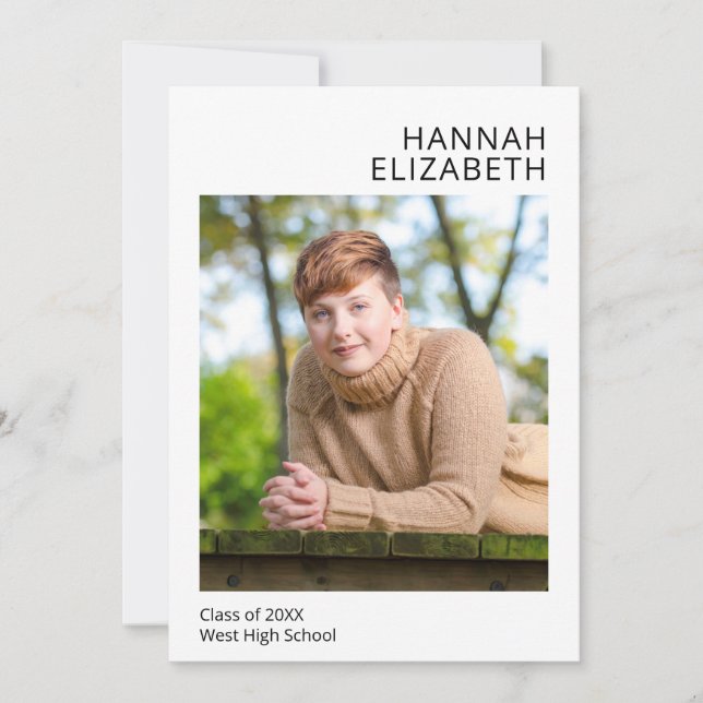 Enkel Modern Fotexamen Meddelande (Framsida)