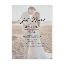 Enkel modern foto bröllopsannonsering