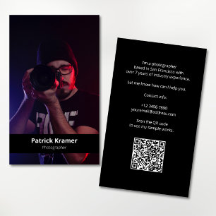 Enkel Modern Foto QR-kod Professionell Visitkort