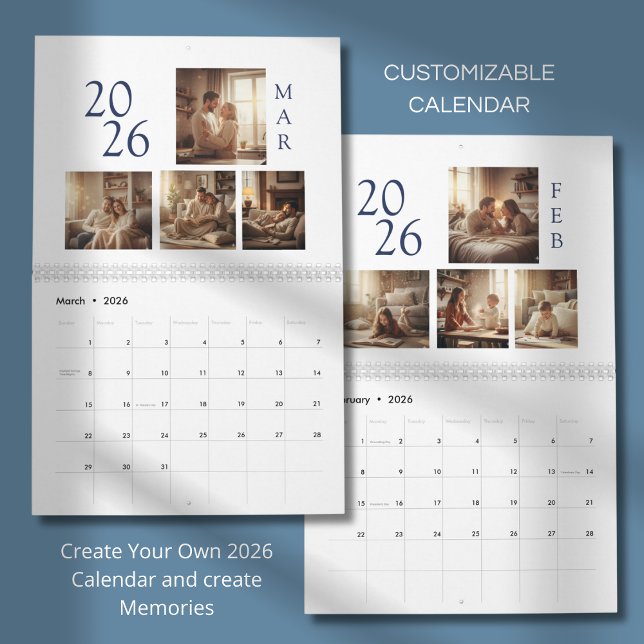 Enkel Modern Fotodesign Kalender (Skapare uppladdad)