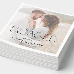 Enkel modern fotoFörlovningsfest Pappersservett