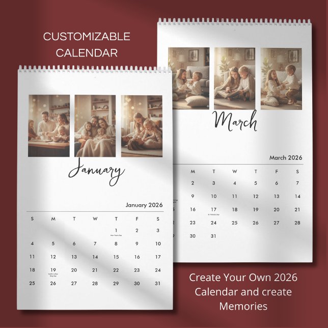 Enkel Modern Fotokalender Kalender (Skapare uppladdad)
