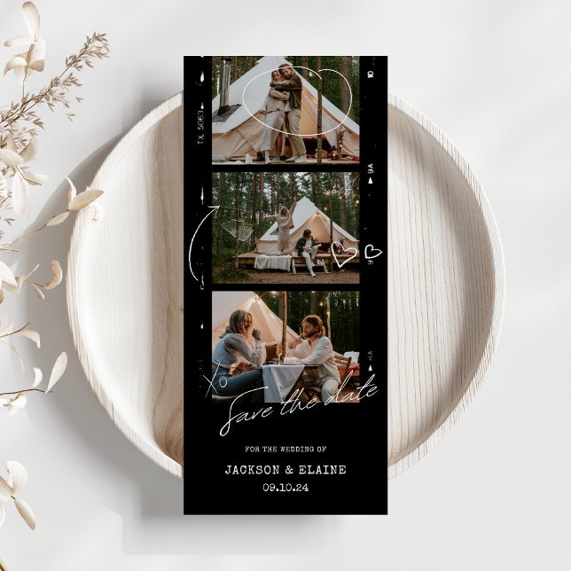 Enkel modern fotostripp spara datumet (Skapare uppladdad)