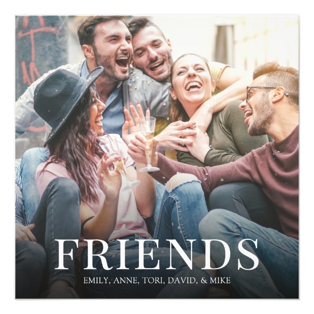 Enkel, modern fotovän Minimalistisk design Fototryck (Framsidan)