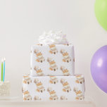 Enkel modern fox med ballonger presentpapper<br><div class="desc">Enkel Modern Fox med Papper radbrytning av ballonger</div>
