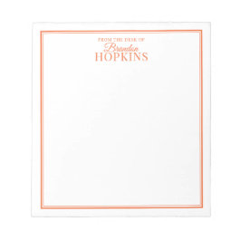 Enkel modern från skrivbordet i Orangen Skript Anteckningsblock