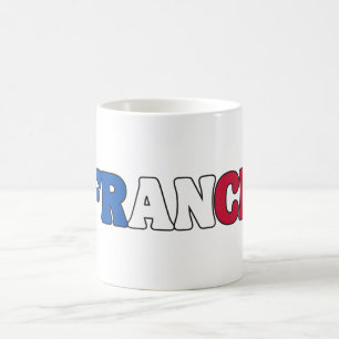 Enkel Modern Frankrike National Flagga Apparel Kaffemugg