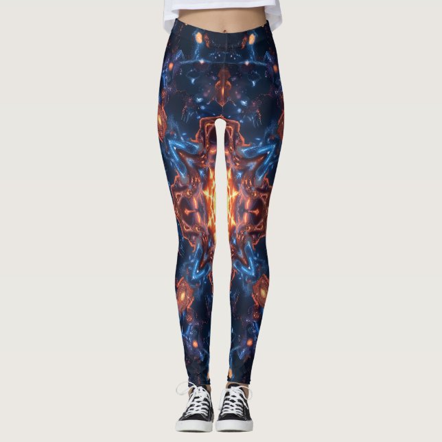 Enkel modern: Galaxy Space Sten Coola Leggings (Framsida)