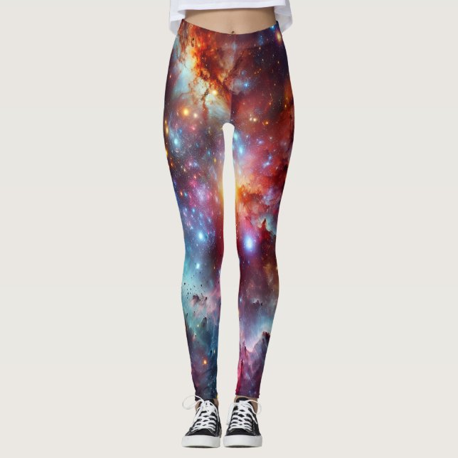 Enkel modern: Galaxy Space Sten Coola Leggings (Framsida)