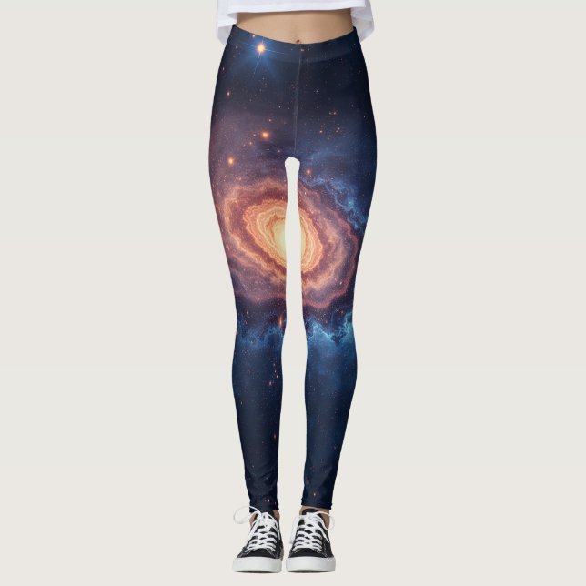 Enkel modern: Galaxy Space Sten Coola Leggings (Framsida)