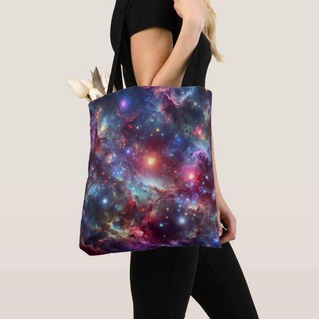 Enkel modern: Galaxy Space Sten Coola Tygkasse (Närbild)
