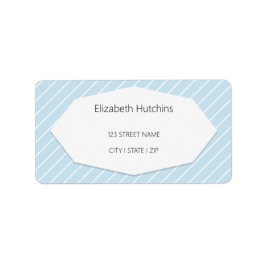 Enkel modern geometrisk blå adressetikett