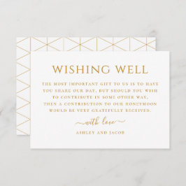 Enkel modern geometrisk bröllop som önskar sig lyc tilläggskort