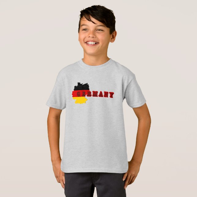 Enkel modern Germania Tyskland Art Brev Souvenir T Shirt (Hel framsida)