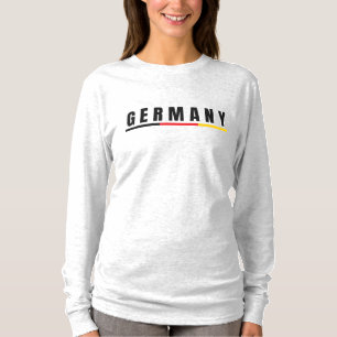 Enkel Modern Germania Tyskland Konst Bokstav Souve T Shirt