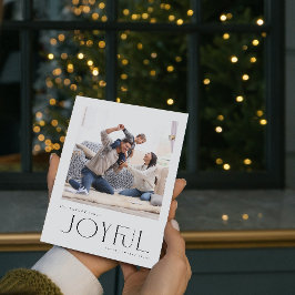 Enkel Modern Glatt familjefolljul Julkort