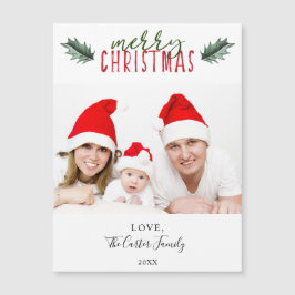 Enkel Modern God jul Holly-vattenfärg