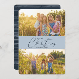 Enkel Modern God jul-skript, foto-Helgdag Julkort