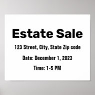 Enkel Modern Gods Sale Anpassningsbar Adress-signa Poster