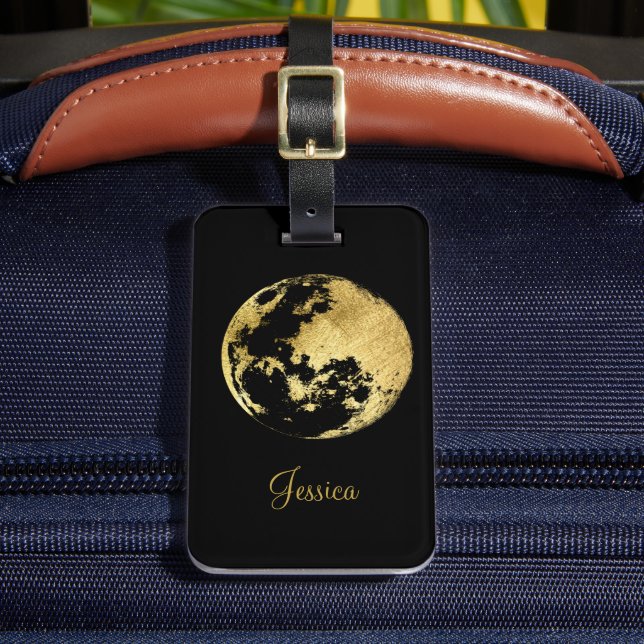 Enkel modern Golden Karta Bagagebricka (Framsida Insitu 2)