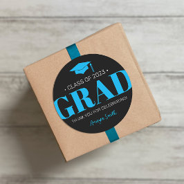 Enkel modern GRAD Studenten Gift-symbol Runt Klistermärke