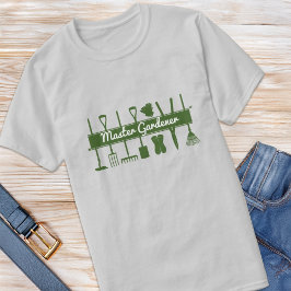 Enkel Modern Grön Trädgårdsmästare T-shirt