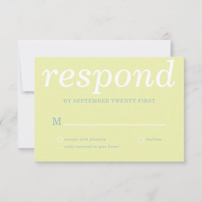 Enkel modern Grönt Bröllop OSA Kort (Framsida)