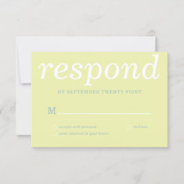 Enkel modern Grönt Bröllop OSA Kort