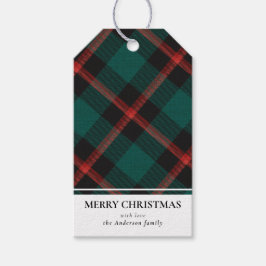 Enkel modern Grönt Buffalo Play God jul Presentetikett