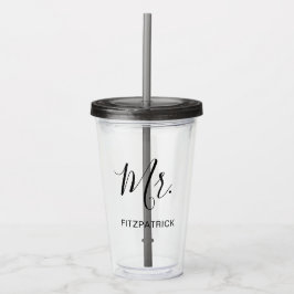 Enkel modern Groom Newlyged Elegant Take Away Mugg