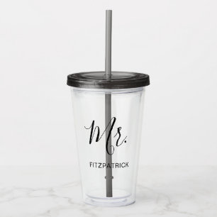Enkel modern Groom Newlyged Elegant Take Away Mugg