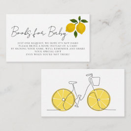 Enkel Modern Gul Citron Cykel Babykalas Tilläggskort